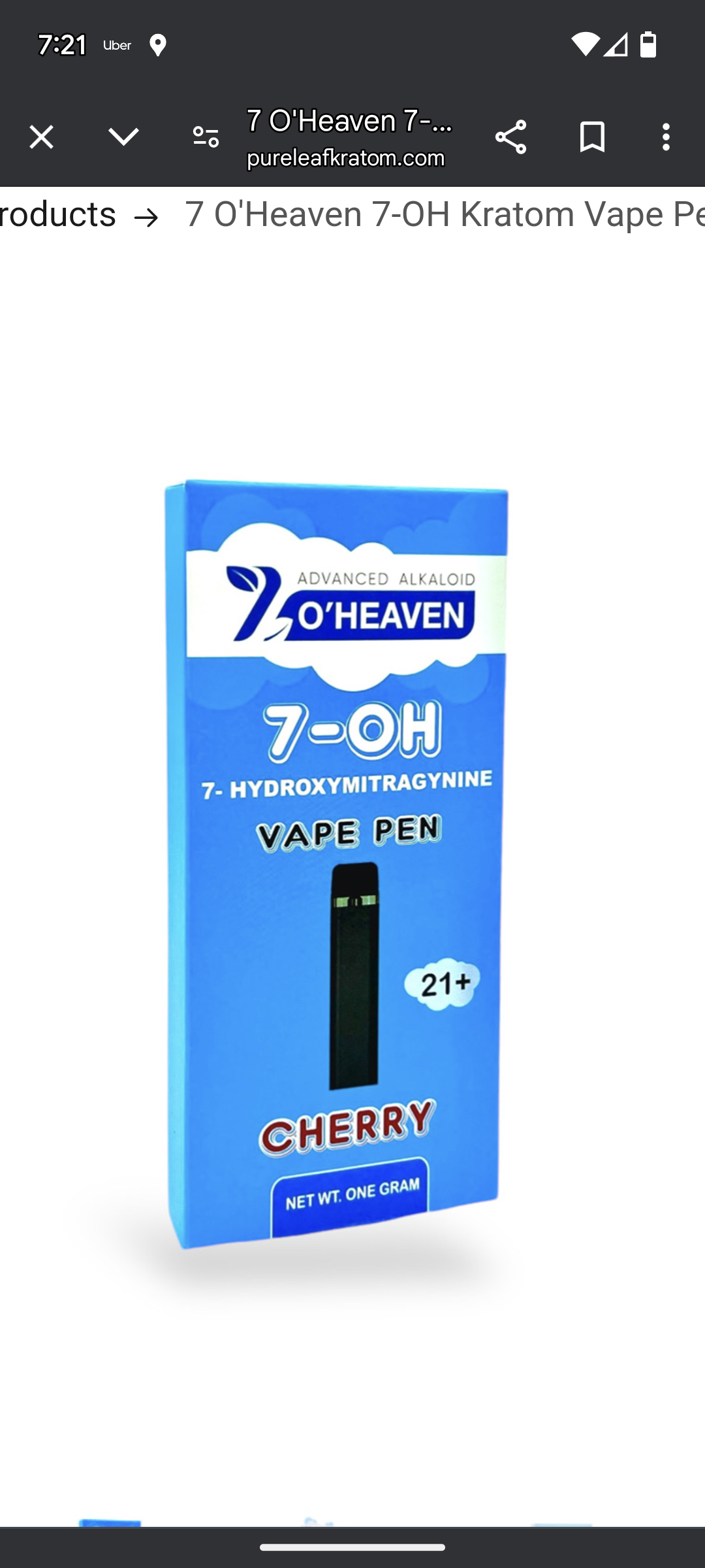 7 O'Heaven 7-OH Vape Pen – Fast-Acting Kratom Vape in 5 Flavors