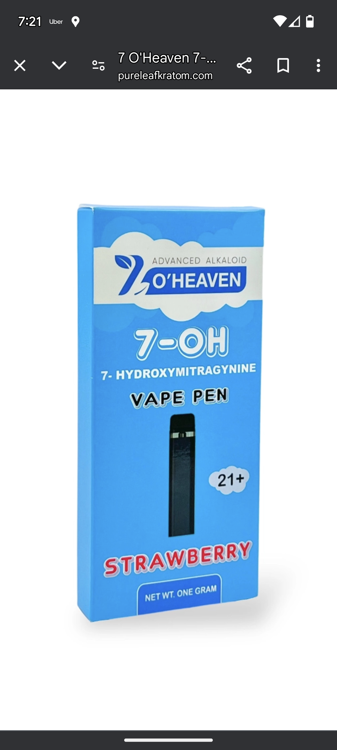 7 O'Heaven 7-OH Vape Pen – Fast-Acting Kratom Vape in 5 Flavors