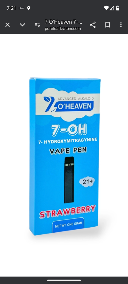 7 O'Heaven 7-OH Vape Pen – Fast-Acting Kratom Vape in 5 Flavors